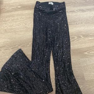 Sequin MuMu Flare Pants